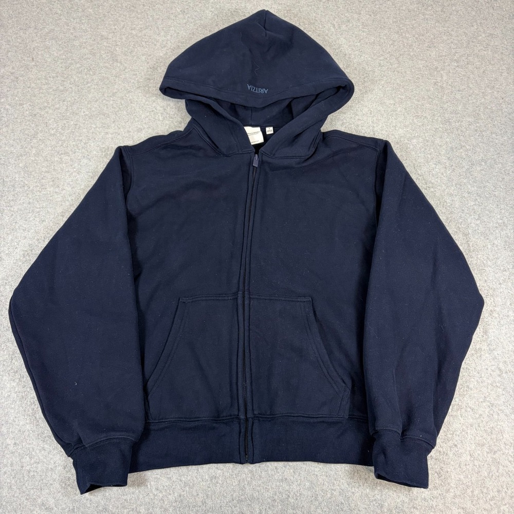Aritzia Sweatfleece Cozy Jacket Womens Small Blue Perfect Fit Outdoors Hooded